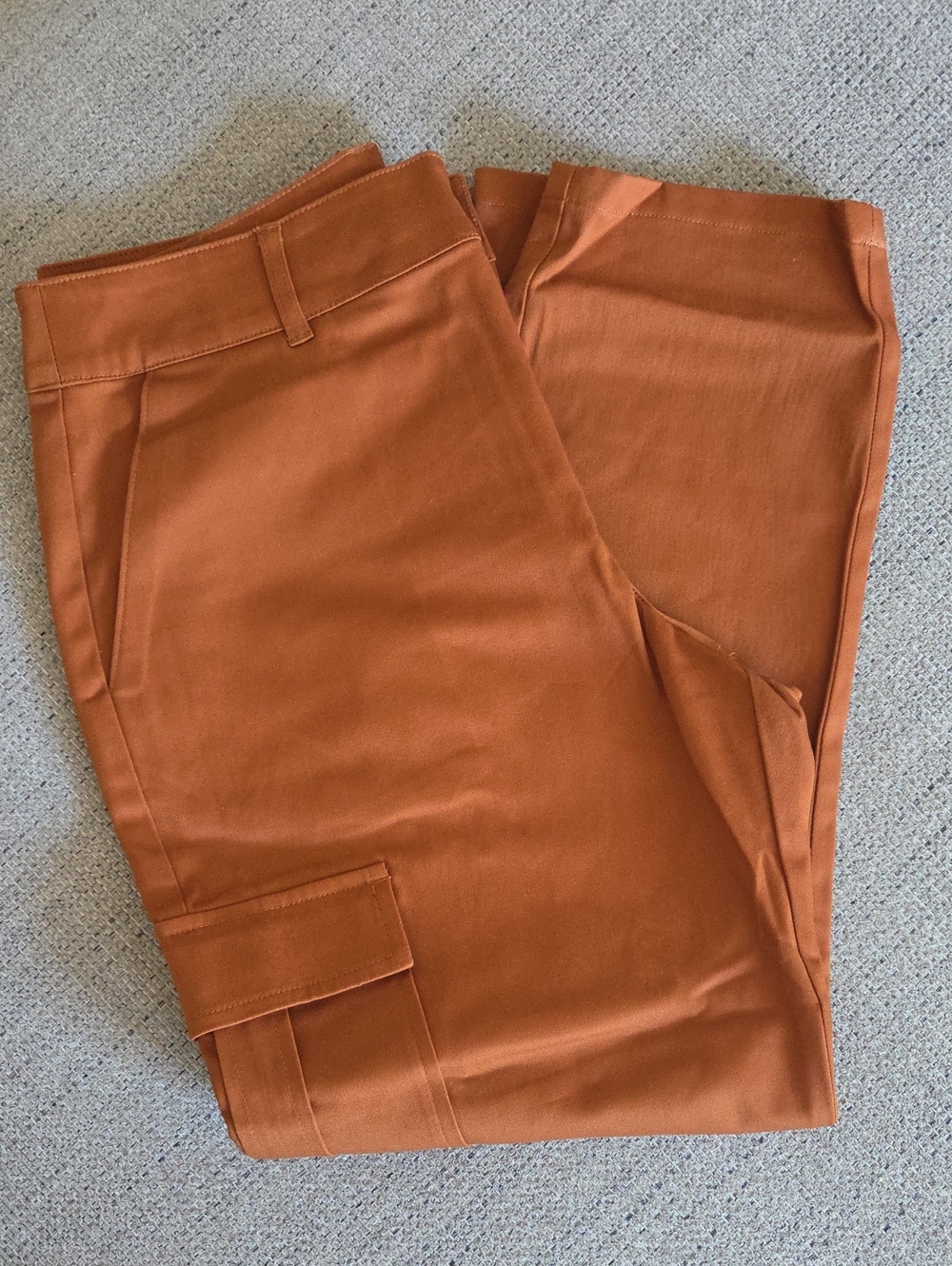 Women's Straight-Leg Cargo Pants in Rust Joan Rivers